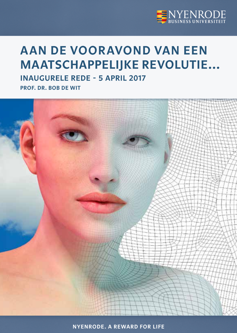 Cover of Professor Bob de Wit's inaugural lecture